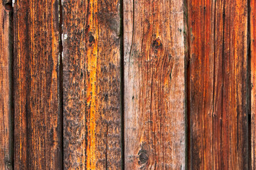 wooden background made of red brown wooden plank, vertical wood texture