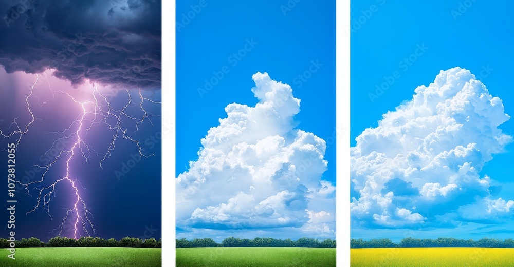 Poster this is a collage of different weather conditions in an attempt to predict the weather
