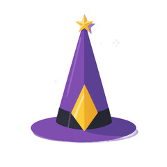 Fototapeta premium simple minimalist magic hat vector illustration isolated