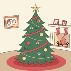 christmas tree with gifts