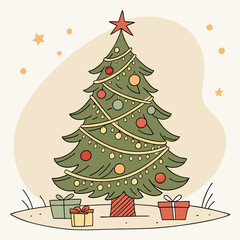 christmas tree with gifts