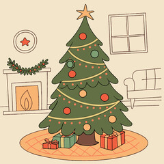christmas tree illustration