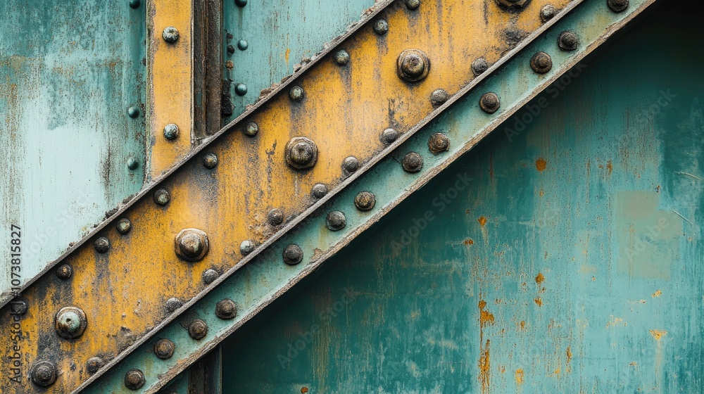 Aufkleber close up view of abstract architectural elements on a bridge
