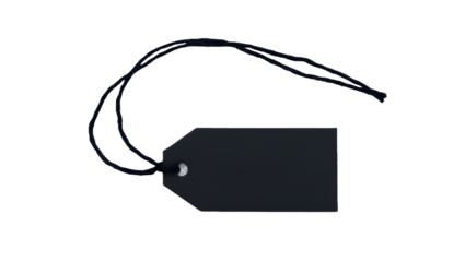 price tag with ribbon isolated on transparent background