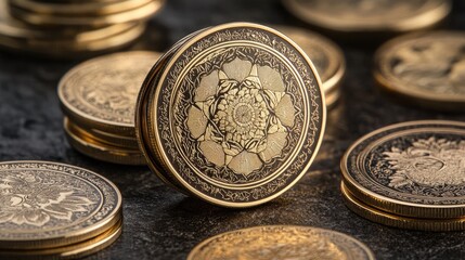 Custom Gold Coins Featuring Intricate Laser Engravings for Collectors