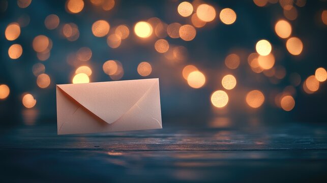 Congratulations note with a softly blurred bokeh background