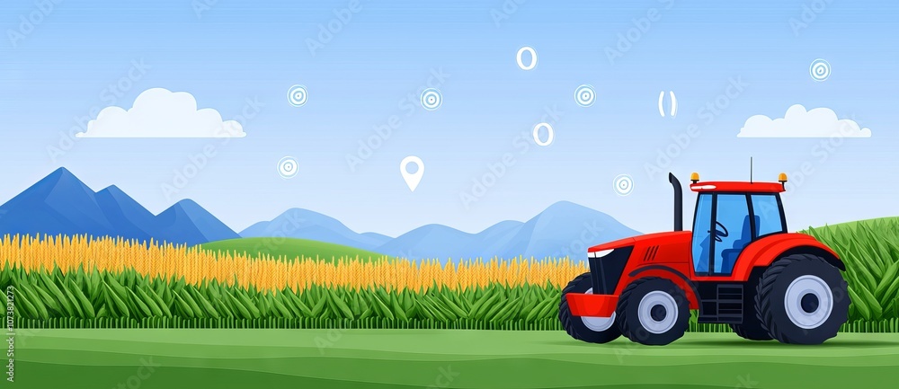 Poster iot smart farming and agriculture in industry 4.0 technology are done with stock and machine learnin
