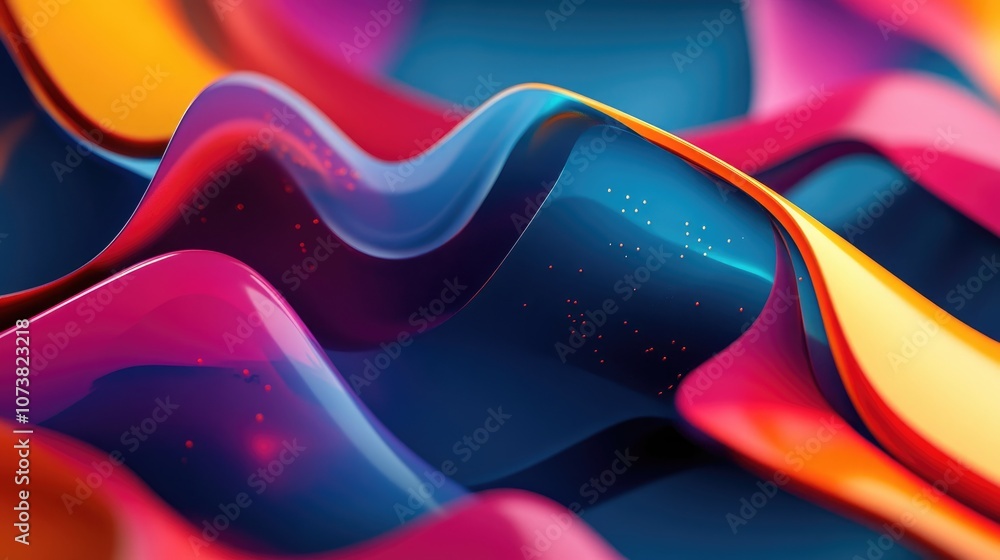 Poster abstract composition with vibrant colors and dynamic shapes creating a visually engaging design for 