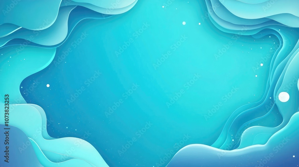 Poster cyan abstract gradient mesh background featuring a sleek banner template modern and whimsical textur