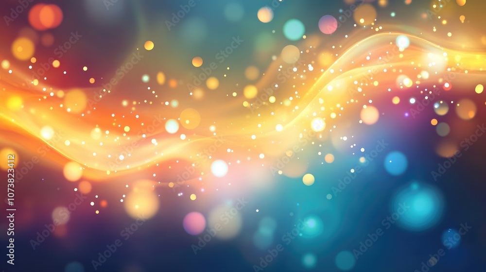 Poster abstract backgrounds with flowing light patterns