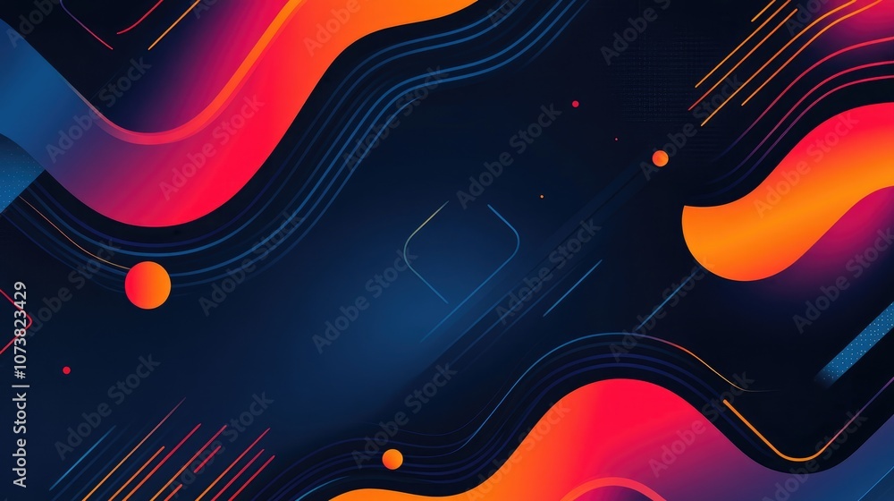 Poster vibrant abstract backdrop featuring a modern pattern and gradient illustration ideal for web and app