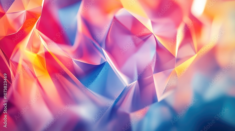 Poster colorful abstract geometric texture with a blurred background and gradient effect dynamic motion ill