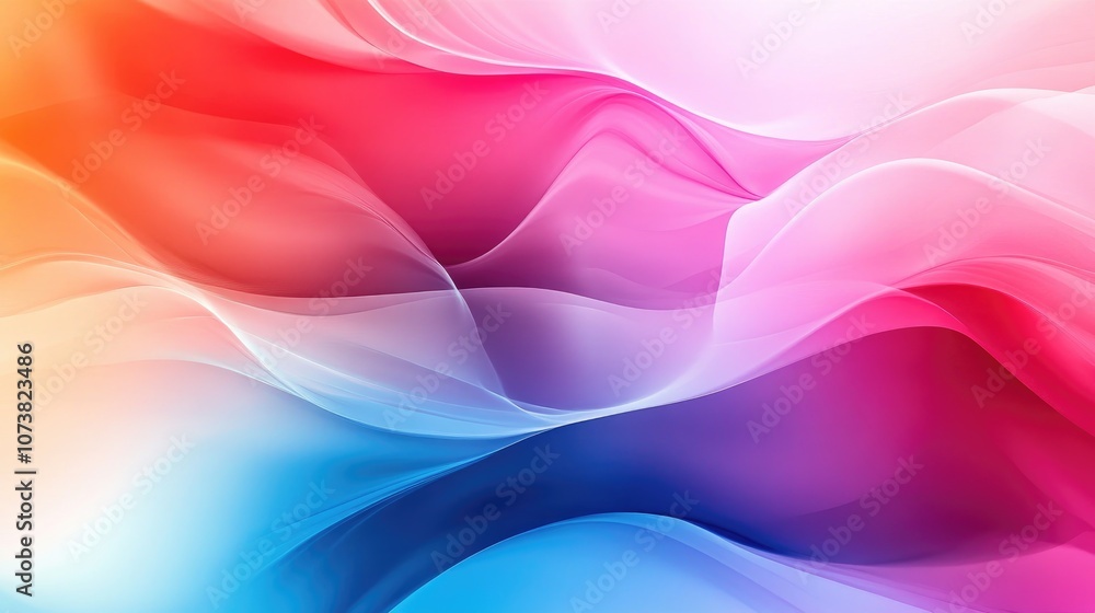 Aufkleber abstract geometric texture with vivid colors blurred background gradient wallpaper wave illustration