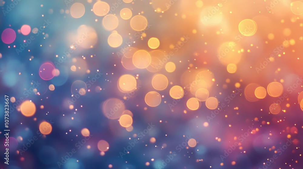 Poster colorful abstract bokeh background suitable for festive themes