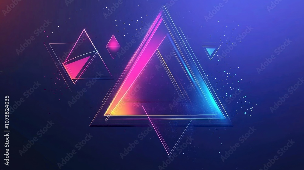 Aufkleber abstract triangular graphic element background for technology themes template suitable for banners a