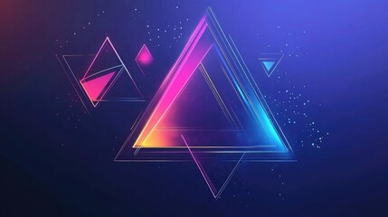Naklejka premium Abstract triangular graphic element Background for technology themes Template suitable for banners and posters Futuristic design with a 2D cartoon art style