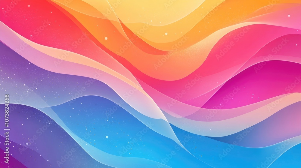 Poster colorful abstract background with dynamic waves
