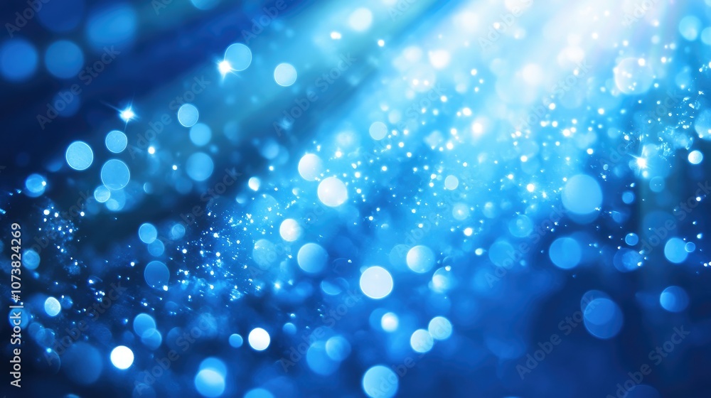 Aufkleber abstract blue backdrop featuring sparkling circles and a glossy finish illuminated background with r