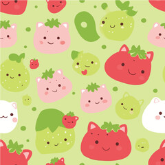 Vector of cut Fruit Seamless Pattern