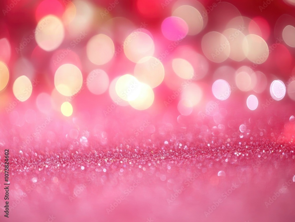 Aufkleber abstract background featuring soft bokeh lights on a pink backdrop