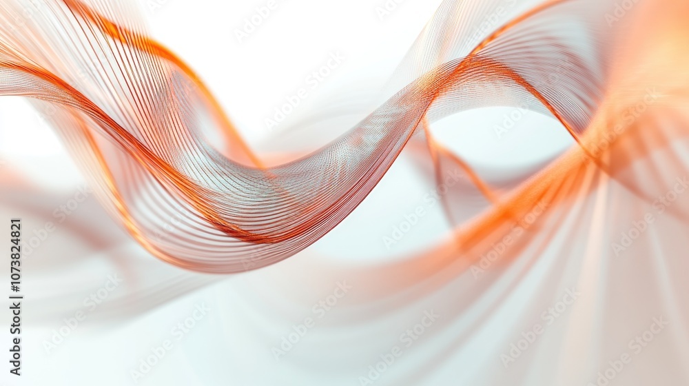 Poster stunning abstract wires set against a white backdrop contemporary tech inspired design element 3d re