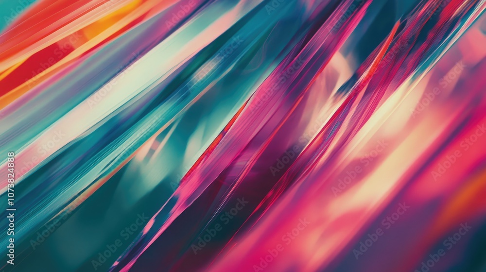 Poster fantasy abstract colorful slanting lines create a blurred background contemporary illustration featu