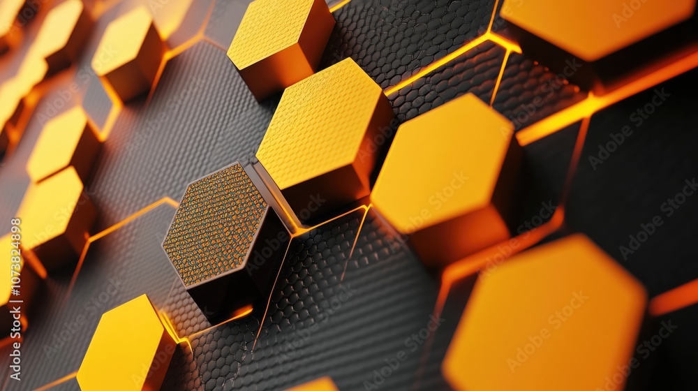 Poster artistic abstract background featuring a stylish geometric design with a textured hexagonal pattern