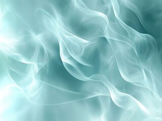 Obraz premium Abstract digital ink blend in soft turquoise hues showcasing fluidity and glowing accents An elegant theme suitable for prints backgrounds banners posters greeting cards or covers