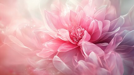 Beautiful fantasy background with a large pink bouquet design