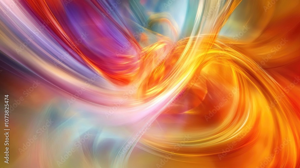 Poster abstract background with vibrant colors and dynamic shapes creating a visual interplay of light and 