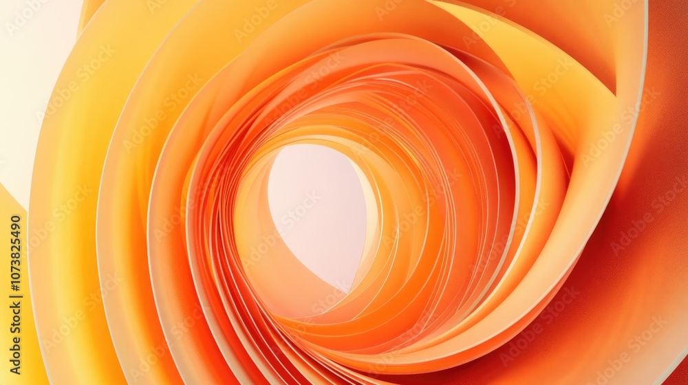 Poster abstract circular design featuring an orange pattern