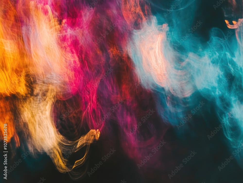 Poster dynamic abstract background featuring colorful motion with a blurred effect conveying a sense of spe