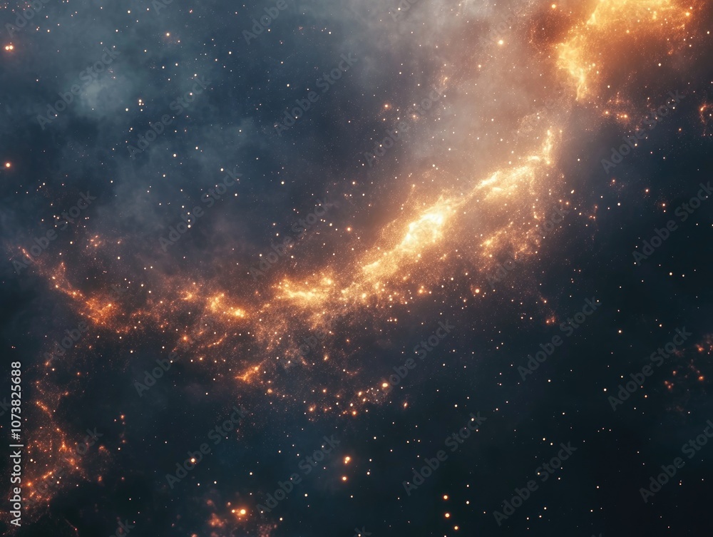 Poster an abstract background depicting the vastness of deep space