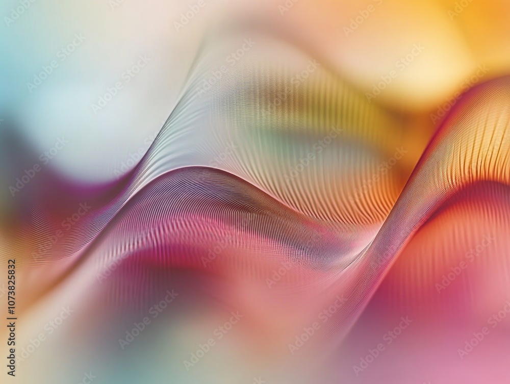 Poster abstract geometric texture featuring a trendy blurred background with a gradient pattern and wave de