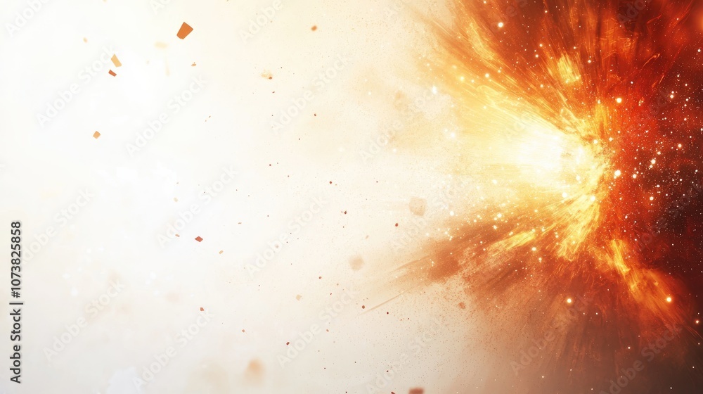 Poster abstract background design featuring bursting plasma effects with ample white space for text placeme