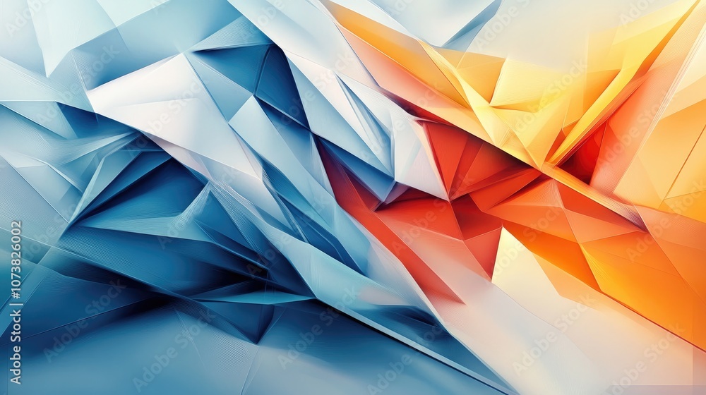 Poster abstract background featuring a polygonal line design