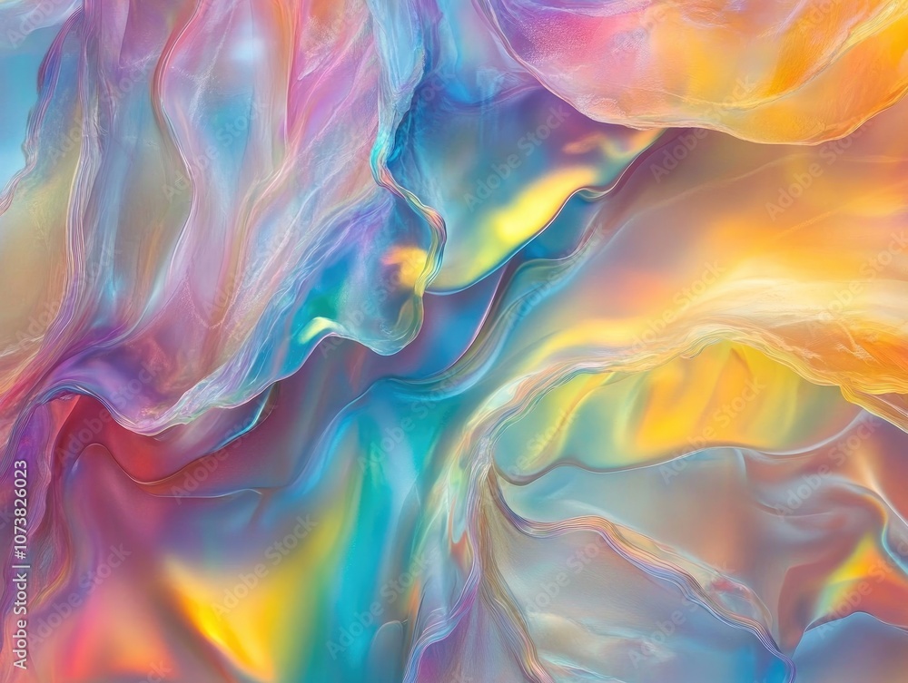 Poster An abstract background featuring iridescent colors and patterns