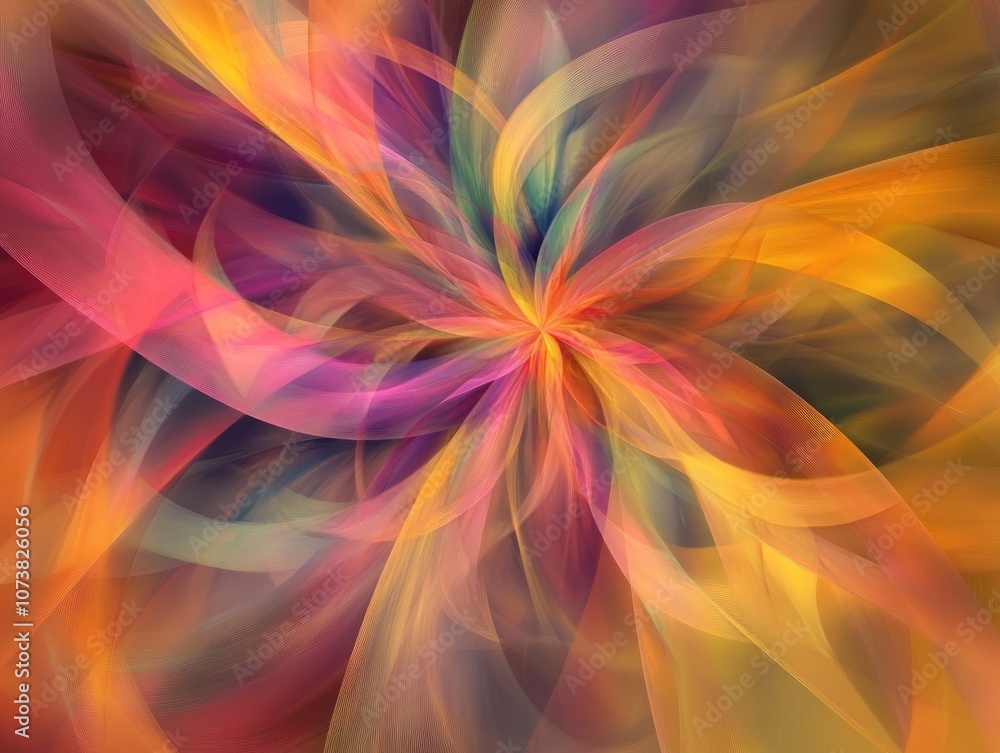 Poster multicolored abstract pattern with a blurred brown background suitable for website design