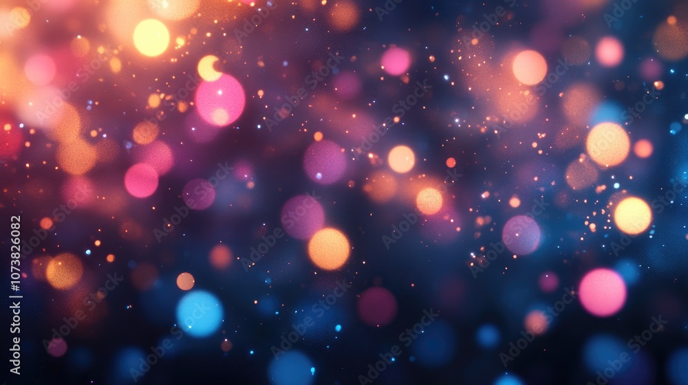 Poster fantasy abstract dark blurred background with a smooth gradient texture featuring shiny bright patte