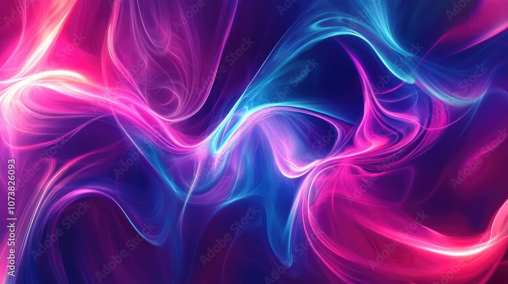 Poster vibrant and dynamic abstract fractal backdrop