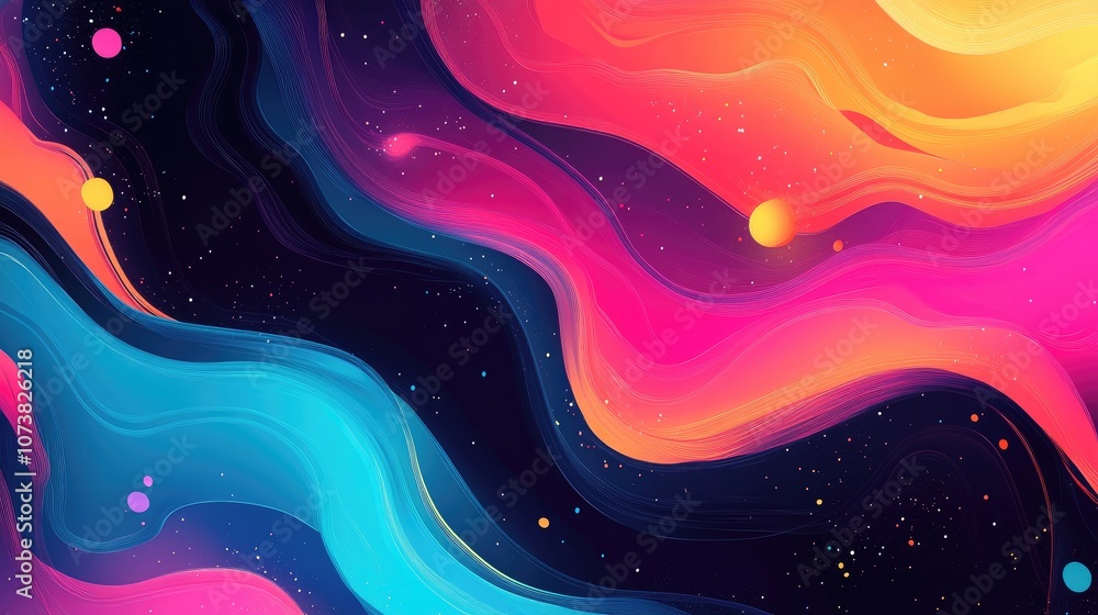 Poster abstract colorful background with space for text insertion