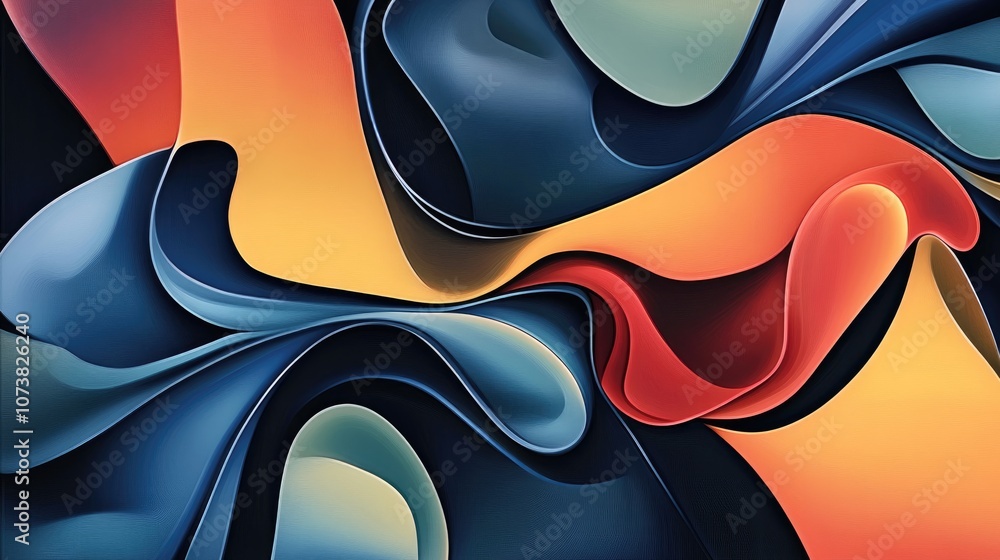 Poster an abstract backdrop featuring dynamic shapes and colors