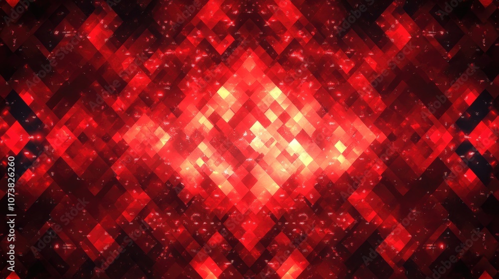 Poster abstract modern geometric red pattern with a shiny digital effect suitable for a 2d cartoon backgrou