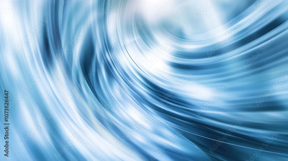 Poster abstract blue background featuring elegant lines and a soft blur effect
