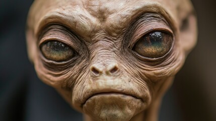 Extraterrestrial creature facial features head structure