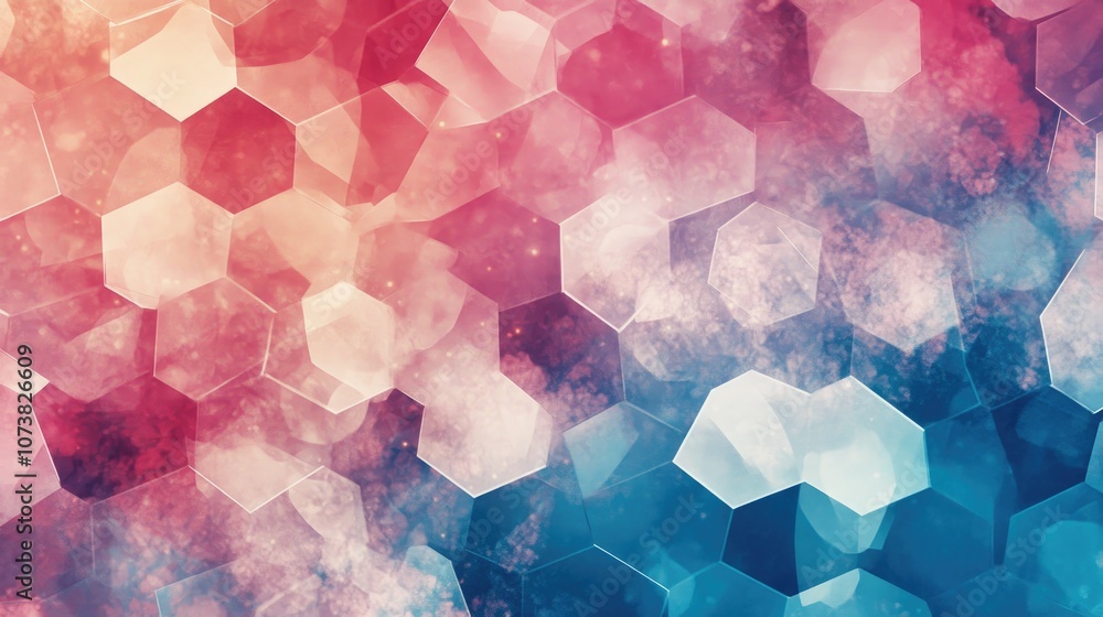 Poster abstract hexagonal geometric background design