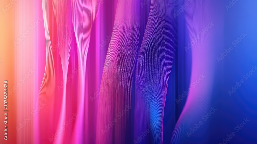 Poster abstract geometric texture with a modern blurred backdrop featuring a gradient illustration and wave