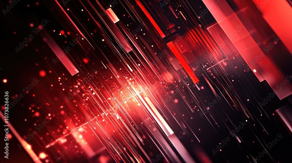 Poster abstract creative background with digital rendering elements