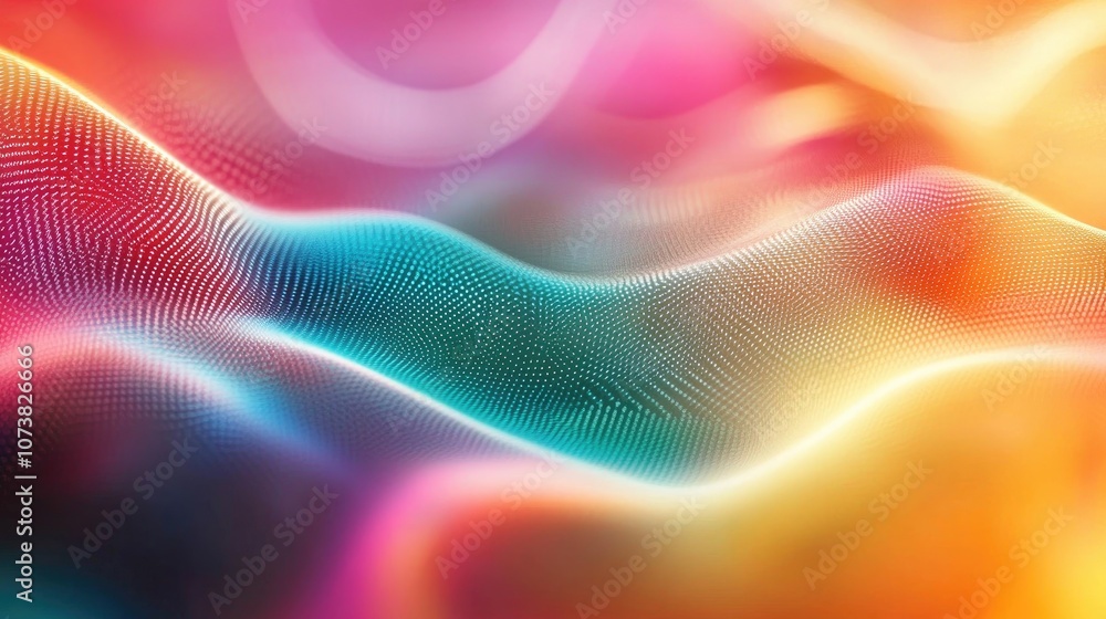 Poster trendy abstract geometric texture featuring a blurred gradient pattern with wave design ideal for ba