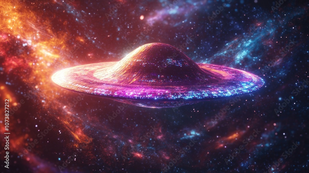 Poster extraterrestrial being unidentified flying object entity from a different realm abstract magical ene
